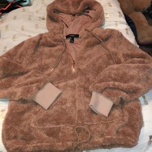 Fluffy cropped hoodie